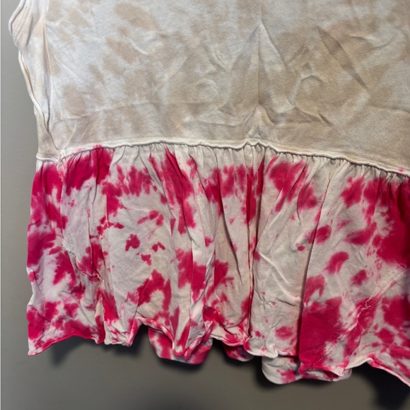 Free People Anytime Tie Dye Tank Hot Hibiscus Combo - Picture 6 of 10